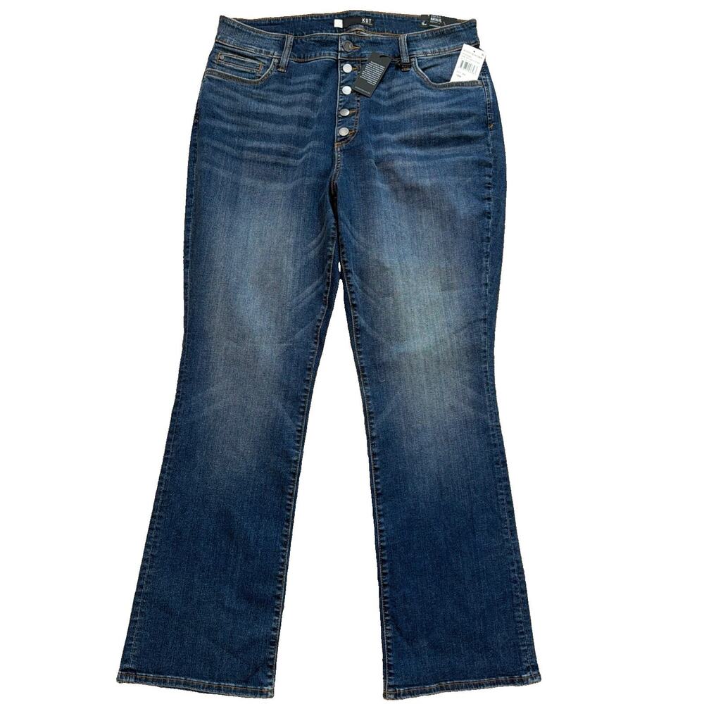Kut From The Kloth Natalie Bootcut Jeans NWT Womens 18W Button Fly High Rise